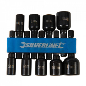 9 darabos mágneses cső készlet, 5-12mm, Silverline - Img 3