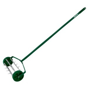 Aerator manual, scarificator cu role pentru gazon 27 de varfuri, diametru 15 cm