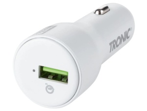 Autós gyorstöltő, 12/24V, 3.5A, Qualcomm port, fehér, Tronic