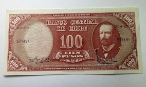 Bancnota - Chile – 100 Pesos (10 Céntimos de Escudo) - Img 3