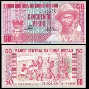 Bancnota -Guinea-Bissau 50 Pesos, 1990