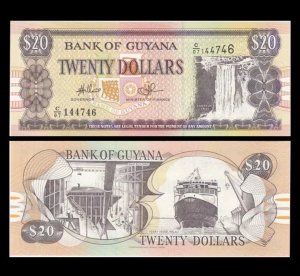 Bancnota Guyana - 20 Dollars 1996-2018