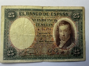 Bancnota Spania - 25 Pesetas 1931