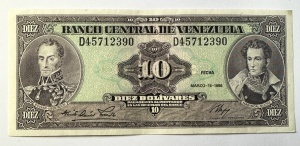 Bancnota Venezuela - 10 Bolivares 1986