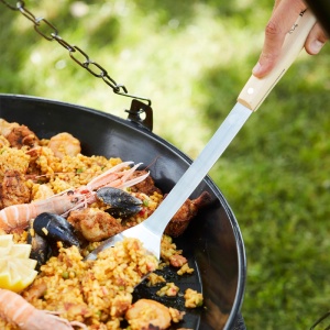 Barbecook BC-ACC-7071 spatulă din oțel inoxidabil, mâner din lemn de cauciuc, 100% FSC, 46cm - Img 2