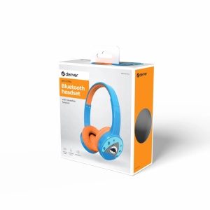 Bluetooth-os gyermek fejhallgató, 85 decibeles hallásvédelem, beépített akkumulátor, kb. 24 órás üzemidő, USB-C, RECHIN modell, DENVER - Img 4