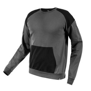 Bluza maneca lunga COMFORT, gri si negru, marimea XXL