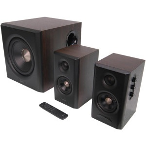 BOXE EDIFIER 2.1, RMS: 150W (2 x 25W, 2 x 15W, 1 x 70W), bluetooth v6.0, telecomanda wireless, volum, bass, treble, Coax/Optical/LineIn/USB-C/HDMI eARC, brown, "S355DB-BR"x - Img 2