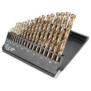 Burghie pentru metal, HSS-Co, 1.0-10.0 mm, set 19 buc