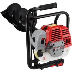 Burghiu pentru gauri pamant pentru stalpi, gard, copaci, motor benzina 2 T, 52cc, 3 burghie incluse, Dedra - Img 2