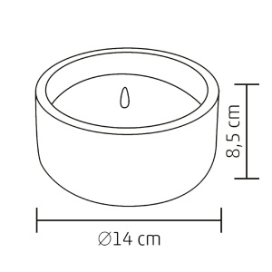 Candela piatra cu LED, Ø14 x 8,5 cm - Img 3