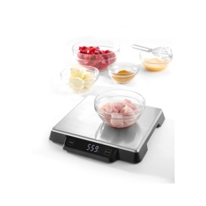 Cantar de bucatarie, inox, 15kg cu precizie de ±1g, 266x269x(H)34mm - Img 2