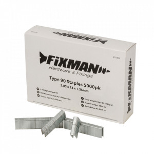 Capse galvanizate capsator, tip 90 ,18GA, 5.80 x 13 x 1.25mm, 5000 buc, Fixman - Img 1