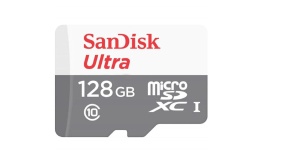 CARD MicroSD SANDISK, 128 GB, MicroSD, clasa 10, standard UHS-I U1, "SDSQUNR-128G-GN6MN"