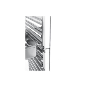 Carucior pentru debarasare tavi, cu roti, capacitate dubla 2 x 15 tavi GN 1/1 (530x325 mm), Hendi, compact, din inox, 798x610x(H)1710mm - Img 2
