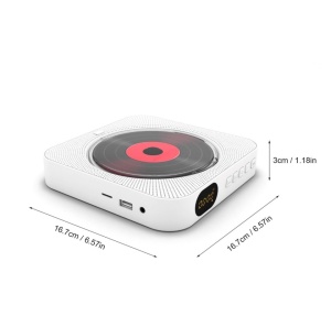 CD Player multifunctional, montabil pe perete, sub blat bucatarie, pe masa, functii CD, AUX, Bluetooth, USB, Card SD, telecomanda, LeTaoCity - Img 11