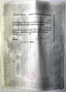 Certificat de acțiuni (1911) • The Estella Mining Company, Colorado – SUA - Img 4