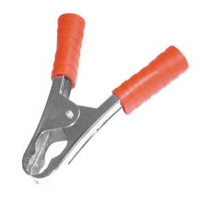 Cleşte cabluri pentru acumulator, 100A, 110 mm, roşu
