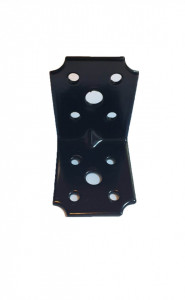 Coltar metalic, pentru lemn cu ranforsare, 50 x 50 mm, negru, F.F. Group - Img 2
