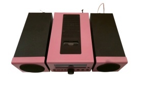 Combina muzicala mini, micro-sistem Yamaha CRX-040 / MCR-040, redare USB, CD, Ipod, radio, aux, roz, second hand - Img 5