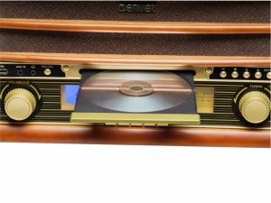 Combina muzicala tip RETRO, cd-player, usb, tunner, aux, caseta, pick-up, cutie lemn, Denver MCR-50MK3 - Img 5
