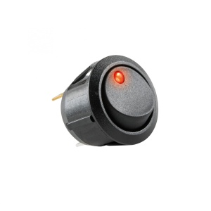 Comutator basculant cu bec, 12V, 1 circuit, roşu - Img 1