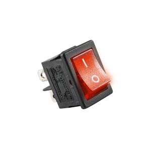 Comutator basculant cu bec, 250V, 2 circuite, roşu - Img 1