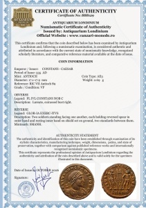 CONSTANS - CAESAR - 335 AD - ANTIOCH - Moneda Antica Romana - Img 3