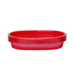 Cos de paine oval, Hendi, Rosu, 6 buc, 275x175x(H)38mm - Img 2