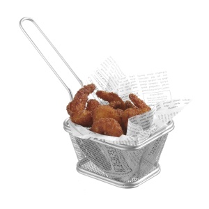 Cos Hendi tip friteuza, pentru servire snacks, inox, 130x115x(h)80 mm - Img 2