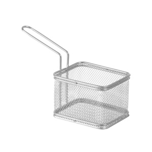 Cos servire Mini-fry pentru cartofi prajiti, Hendi, otel inoxidabil, 12x10x(H)8 cm