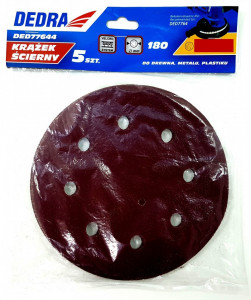 Csiszolókorong-készlet 180 mm átmérőjű, szemcse 240 tépőzáras, 5 db - Img 2