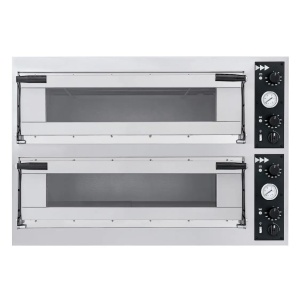 Cuptor profesional pizza Trays 44 Glass 2 camere 13800 W interval de temperatura de la 50?C la 500?C Hendi 2x 820x840x(H)175 mm