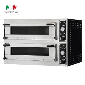 Cuptor profesional pizza Trays 44 Glass 2 camere 13800 W interval de temperatura de la 50?C la 500?C Hendi 2x 820x840x(H)175 mm - Img 2
