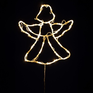 Decorațiune LED pentru fereastră, înger, cu baterii, alb cald - Img 2