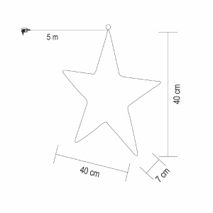 Decorațiune metalică în formă de stea - Img 3