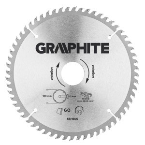 Disc circular 180 x 30 mm, 60 dinti