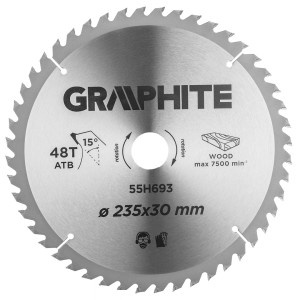 Disc circular cu varfuri HM 235x30mm, 48 dinti