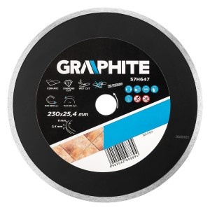 Disc diamantat 230 x 25,4 mm, solid, pentru 59G891
