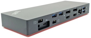 Docking Lenovo ThinkPad model 40AN, 2 x HDMI, 2 x DisplayPort, 5 x USB-A, 2 x USB-C, LAN, incarcator 130W inclus, second hand