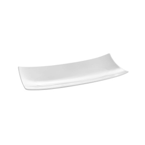 Farfurie portelan alb termorezistent Bark, Hendi, 35.2x14.6x4 cm, forma dreptunghiulara