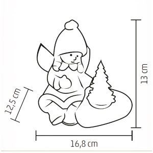 Figurina ceramica, ingeras cu brad luminat - Img 2