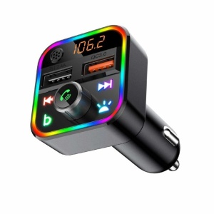 FM autós modulátor, bluetooth, LED RGB, töltő, kihangosító, SAL FMBT18RGB - Img 3