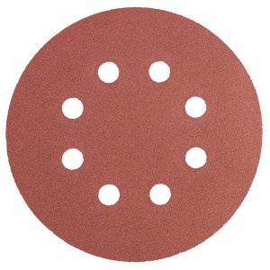 Hartie abraziva Velcro 125mm, K240, cu 8 gauri - set 5 buc