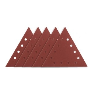 Hartie de slefuit Velcro K180, triunghiulara cu 12 gauri, 5 buc. pentru slefuitor 59G264