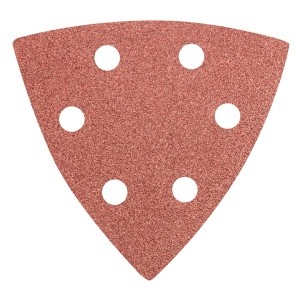 Hartie triunghiulara abraziva 93x93mm, K100, cu gauri - set 5buc