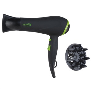 HAUSER H-205N uscător de păr profesional, 2200 W, 2 viteze, 3 niveluri de încălzire, motor DC, ionizator, filtru de aer