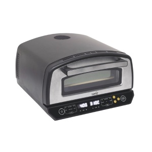 HOME HGPZ450 cuptor electric pentru pizza, max. 2000 W, max. 450 °C, afișaj LED, buton tactil, carcasă metalică, multifuncțional - Img 3