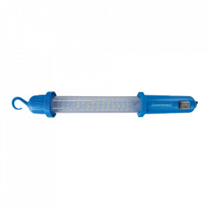 Hordozható munkalámpa belső akkumulátorral NI-Mh, 220v, 12V auto, 60 LED, 240 lm, Silverline - Img 3