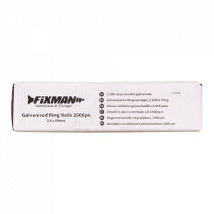 Horganyzott szögek 75x3.1mm, perforált papírcsík, 2500 db, Fixman - Img 3